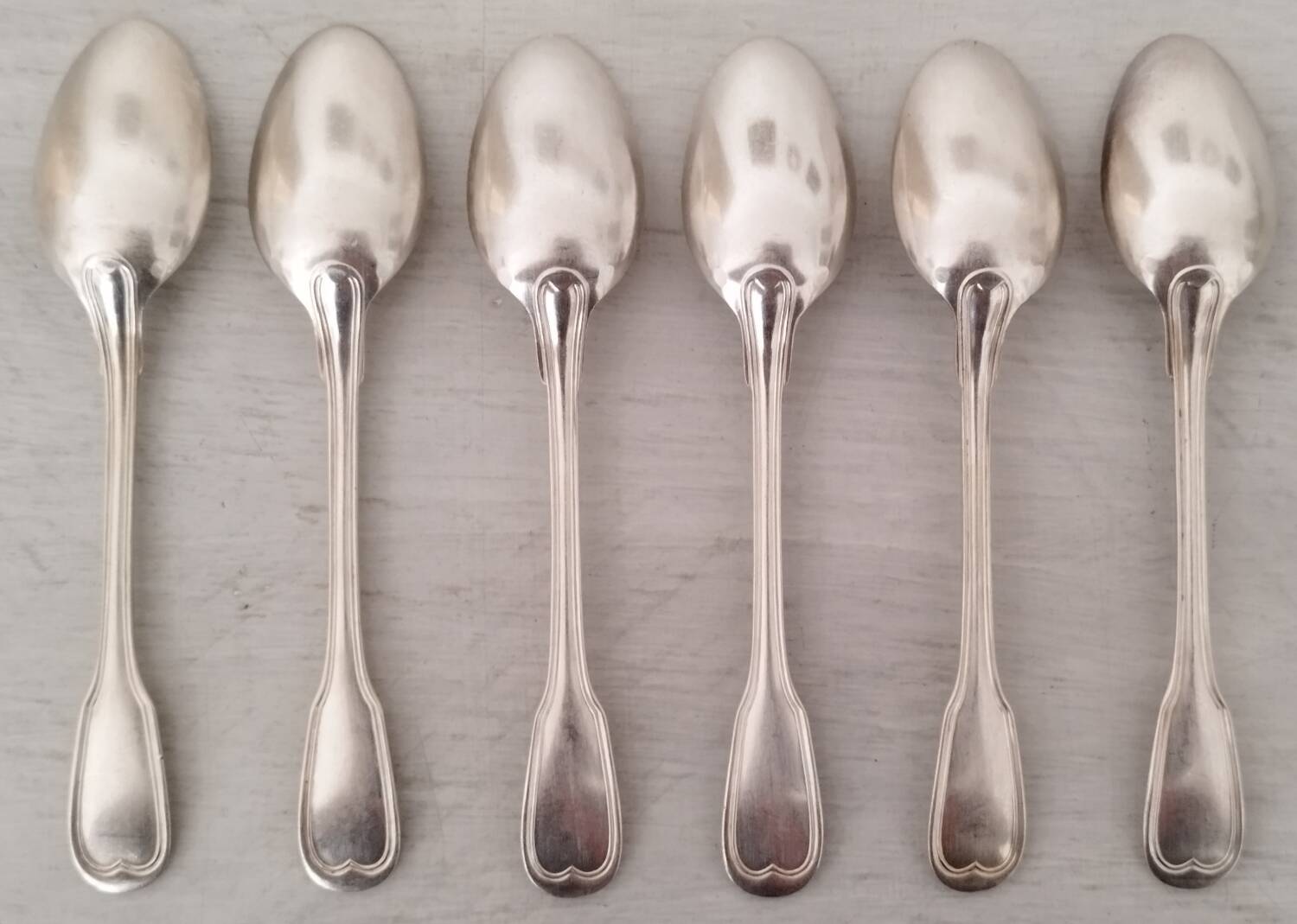 Silver metal cutlery spoons forks small spoons