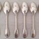 Silver metal cutlery spoons forks small spoons