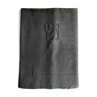 Old sheet in pure thread lin washed grey mouse