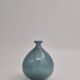 Erik Höglund, balloon-shaped blue glass vase for Boda, Sweden, mid-20th century.