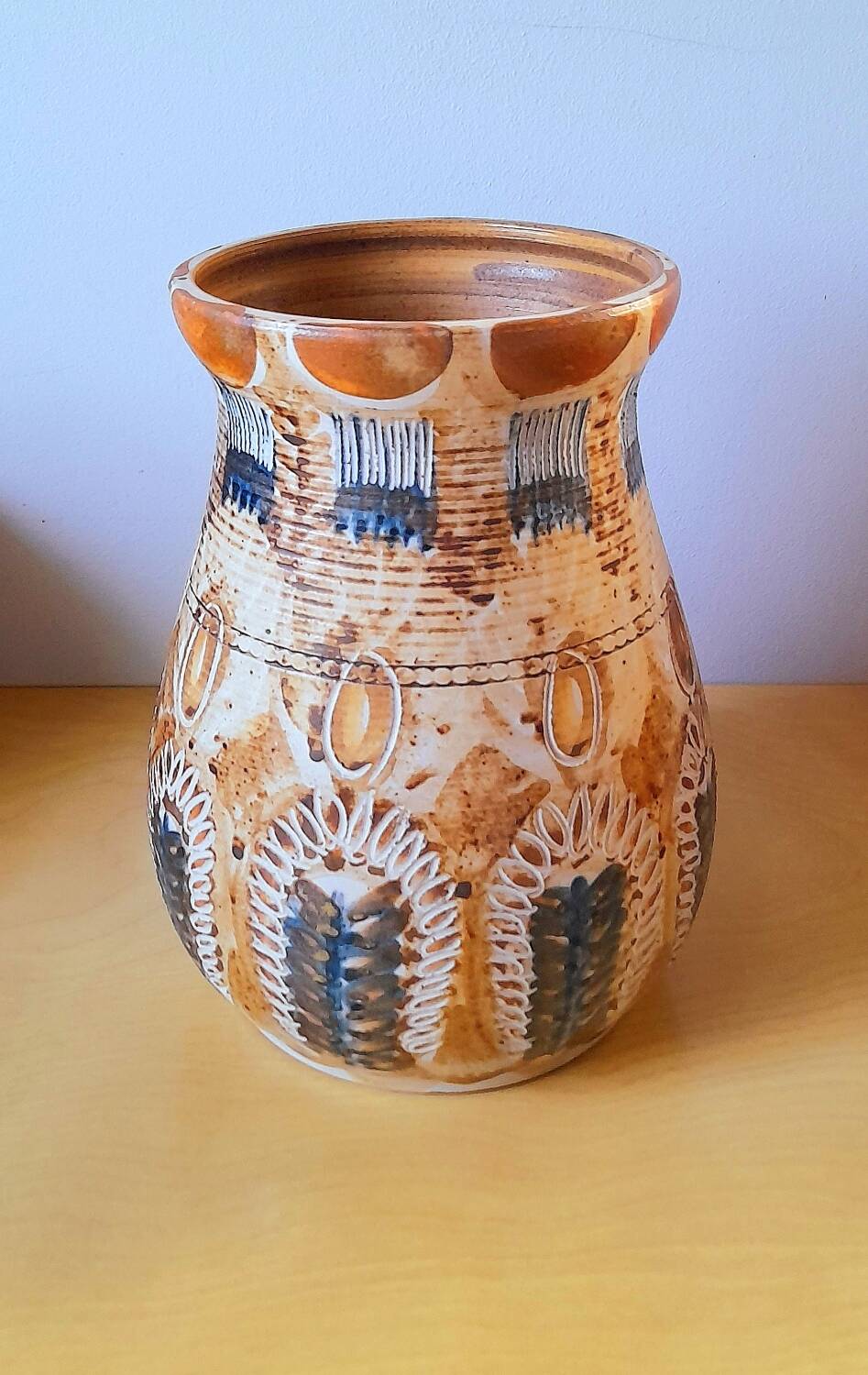 Vase en grès sel J.C Courjault Keraluc 60s