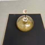 Blown glass paste pendant light, 1970s