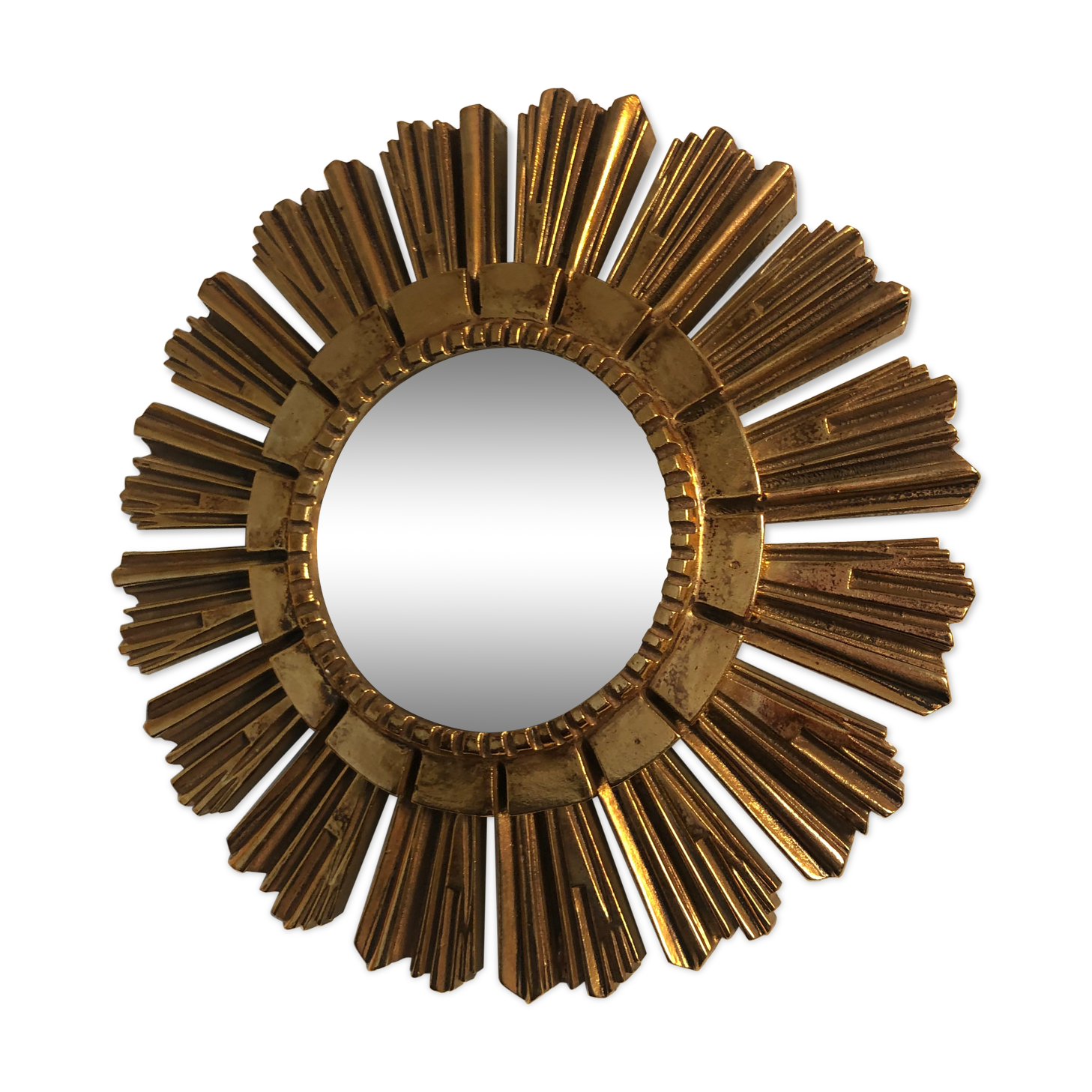 Mirror sun vintage golden witch eye 1960 - 40 cm