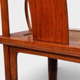 Set of 2 Chinese high-backed armchairs in the style of the Ming Dynasty, 19