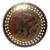 Enamelled brass bowl with peacock decoration