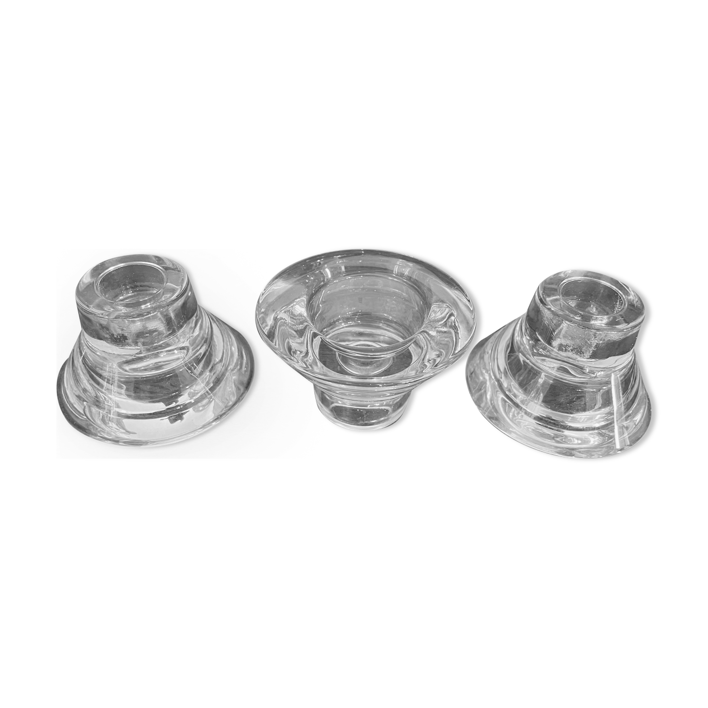 Set of 3 reversible Scandinavian candle holders