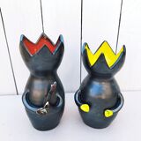 Pair of ceramic anthropomorphic vases