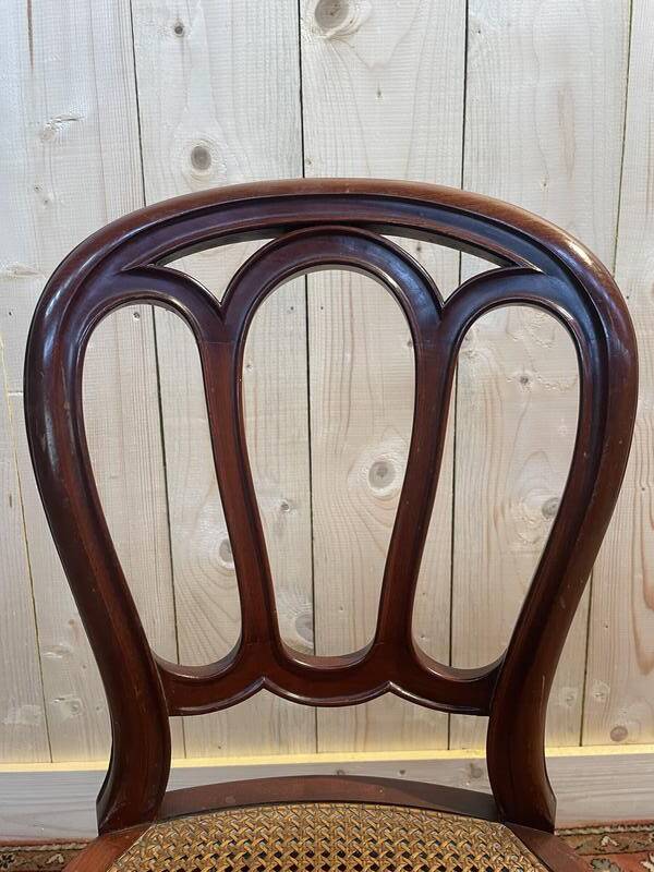 Set of 4 Louis Philippe caned chairs