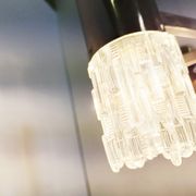 Lustre en chrome et verre, années 1970