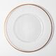 Large Vintage Glass Plate, Patterned Crystal Platter with Bronze Rim. Italy