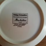 6 tasses à café et 6 assiettes 80's  Ph. Deshoulieres