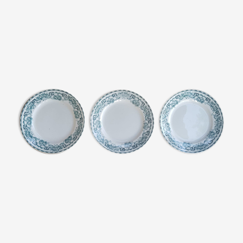 Set of 3 plates in Iron Earth Moulin des Loups model Athens