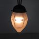Art Deco pendant lamp with hexagonal glass shade, 1930s