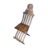 Chaise syrienne debut XXem sculpté nacre pliable