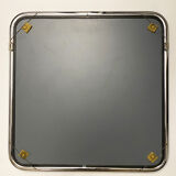 Mirror in chrome tubular steel, from the 70s and 80s 56x56cm