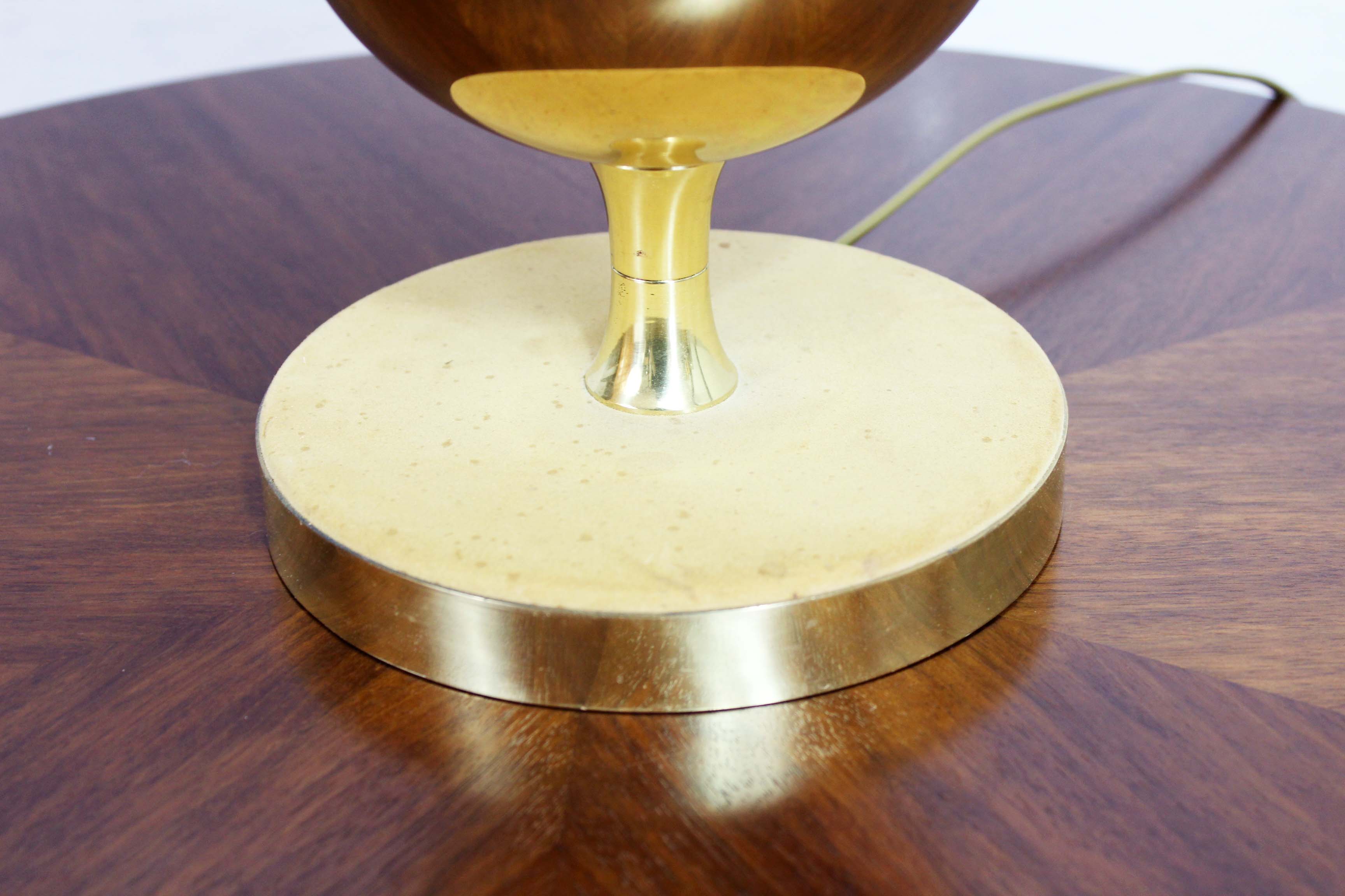 Beautiful brass and leather table lamp