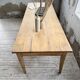 Pine and oak farmhouse table with multiple drawers, communal type, 240cm.