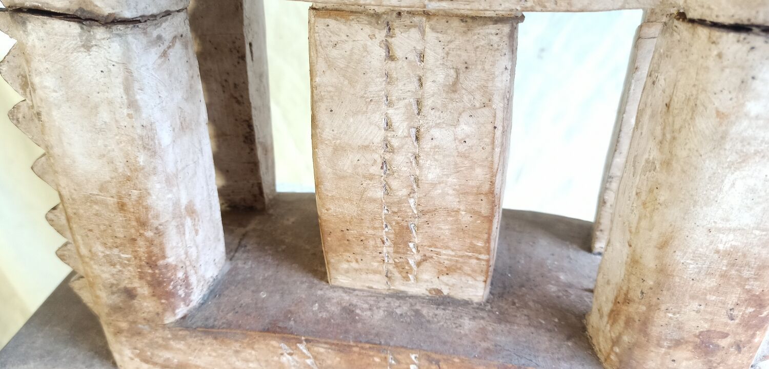 Antique wooden stool african art ashanti from ghana