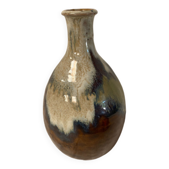 Flamed stoneware vase