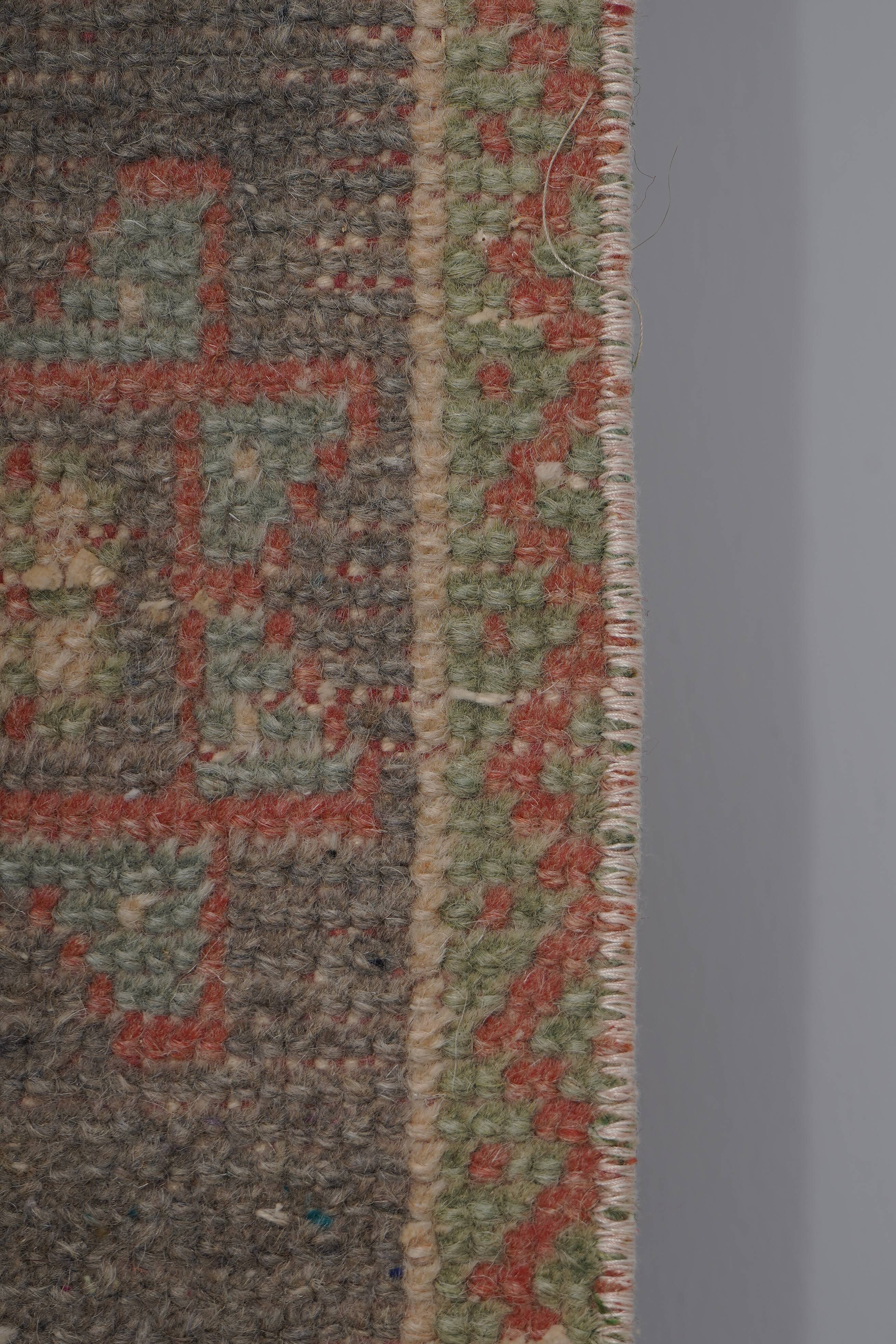 Vintage Turkish Oushak Rug Handwoven 61x313 cm