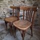 Set of 4 antique French bistro chairs by Mahieu & Guillaume, circa 1930.