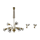 Chandelier and sconces by Emil Stejnar and executed by Rupert Nikoll 195°