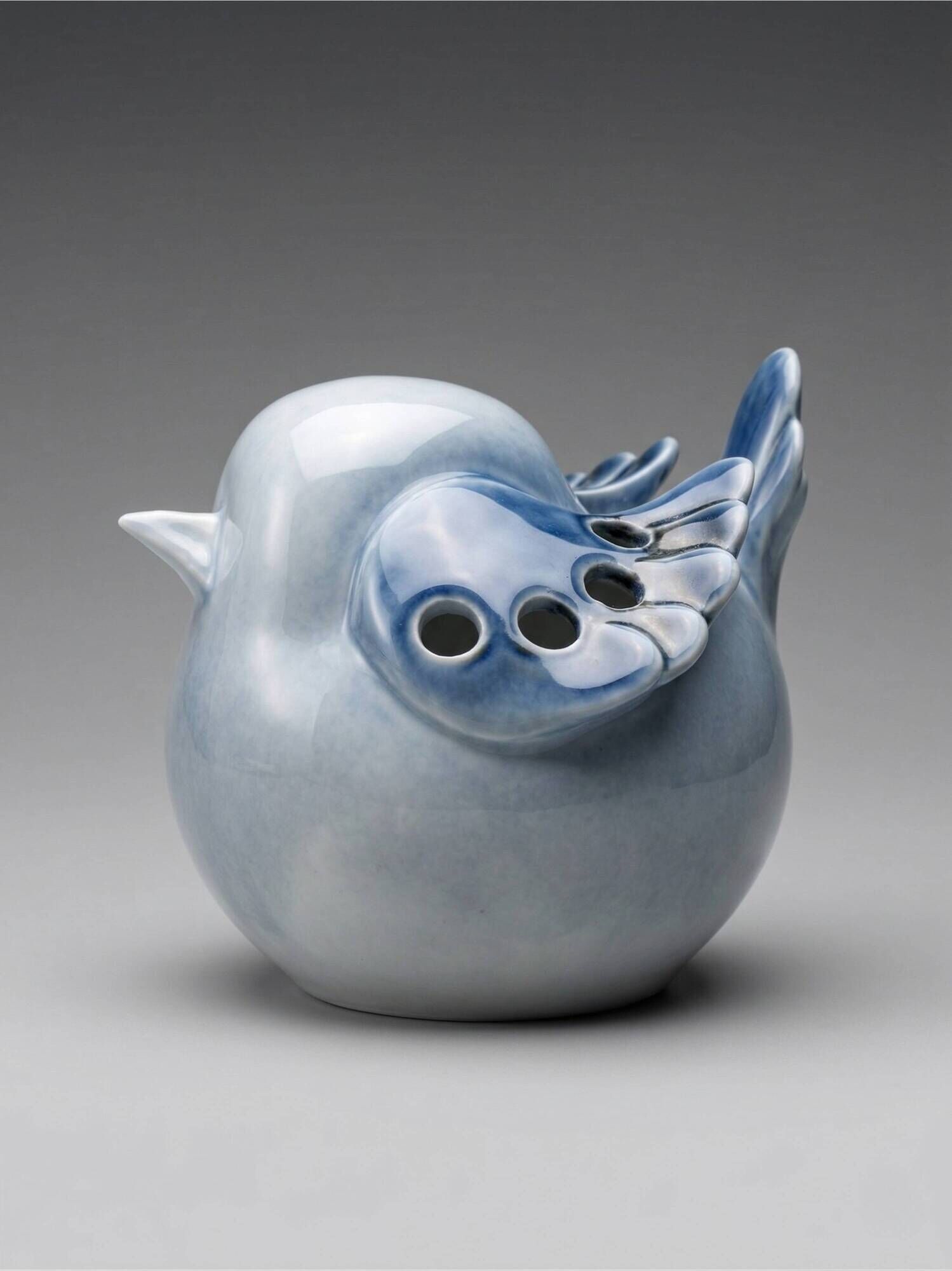 Decorative porcelain bird Virebent – Vintage French ceramics