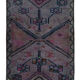 Handwoven distressed anatolian purple runner carpet 85 cm x 317 cm