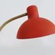 Flexible desk lamp vintage Aluminor in red lacquered metal. Year 50