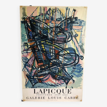 Affiche Lapicque Galerie Louis Carré 1965