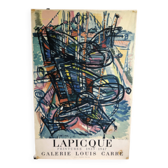 Affiche Lapicque Galerie Louis Carré 1965