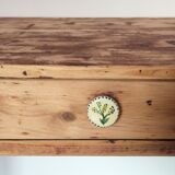 Side table, vintage solid wood desk