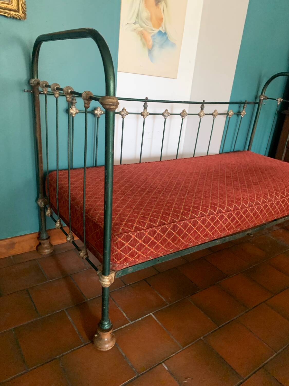 Vintage wrought iron bench