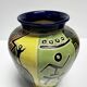 Glazed ceramic vase with Africanist decoration, France 1980s.