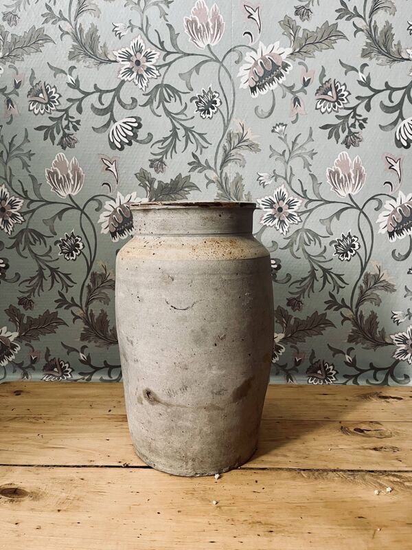 Ancien grand pot / vase en grès