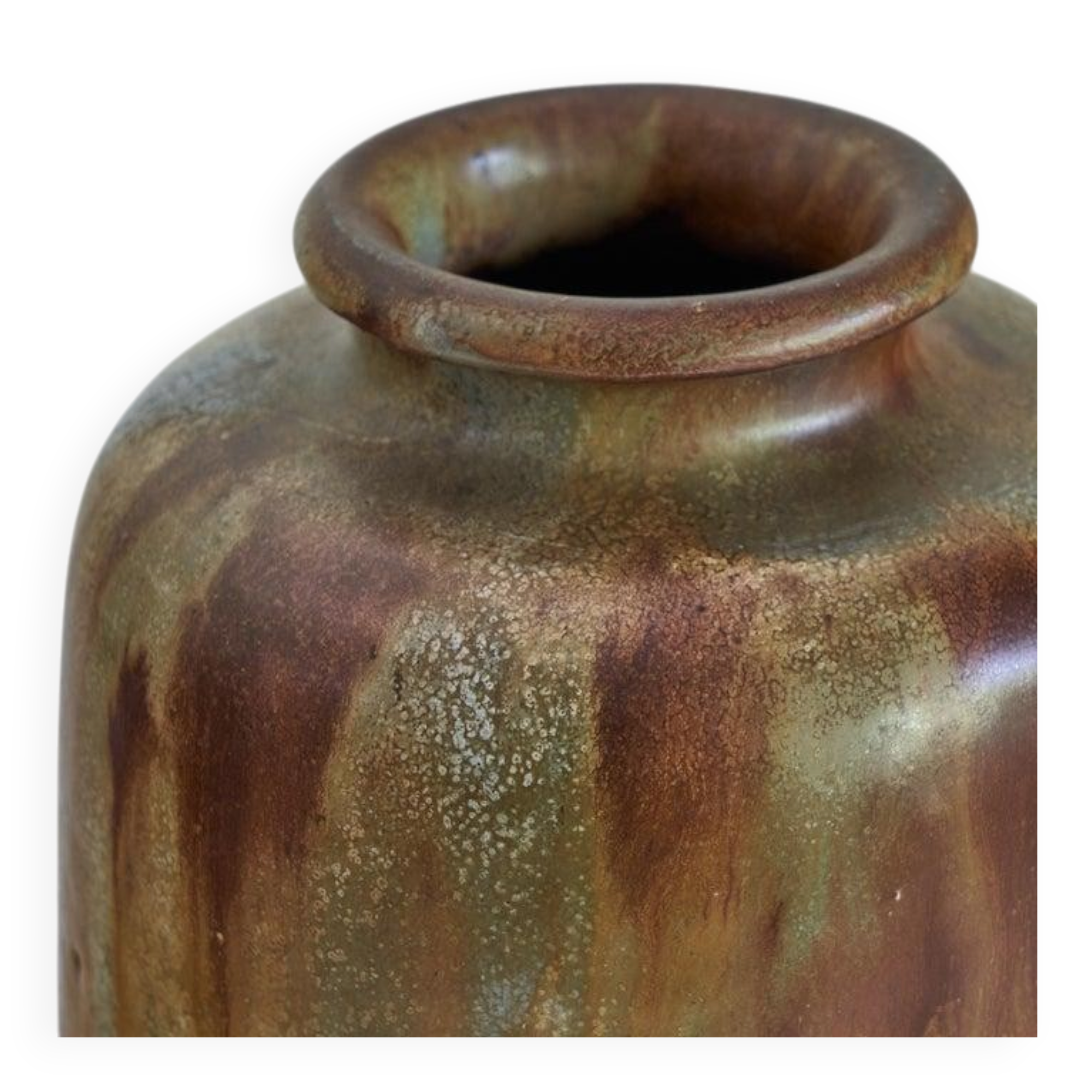 Salt-glazed stoneware vase by Willy Biron, 1950s.