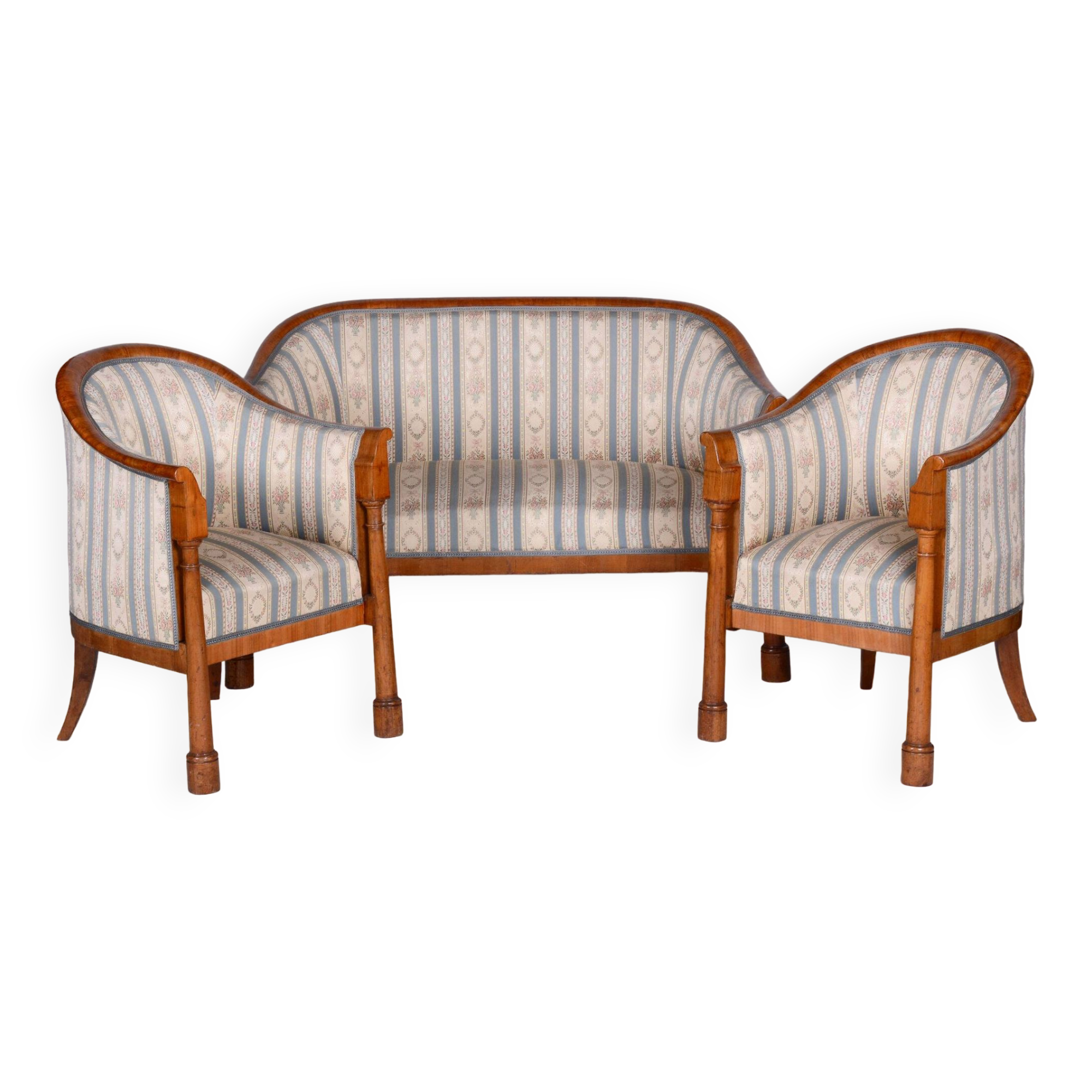 Ensemble de sièges en bouleau Biedermeier restauré, polonais ravivé, Vienne, Autriche, années 1830