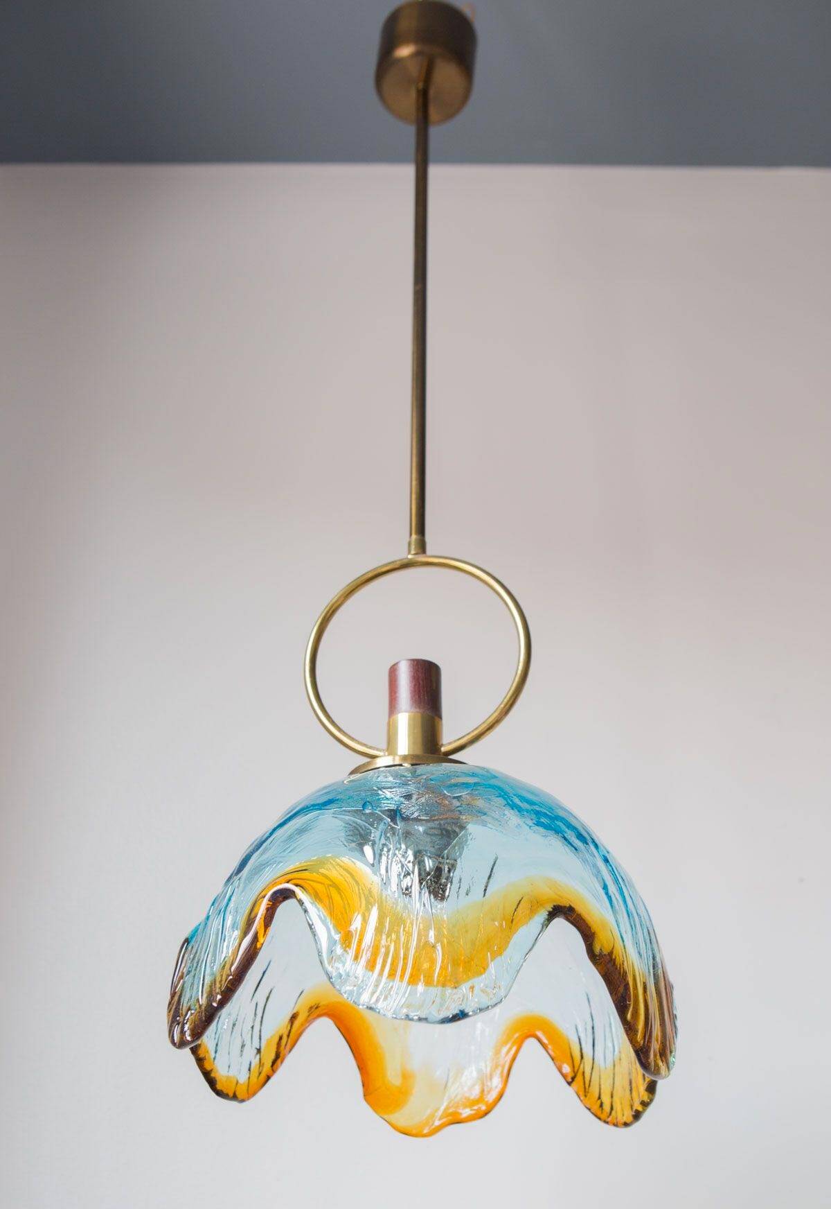 Italian Murano crystal pendant lamp from the 70s