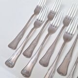 Set of small silver-plated metal forks