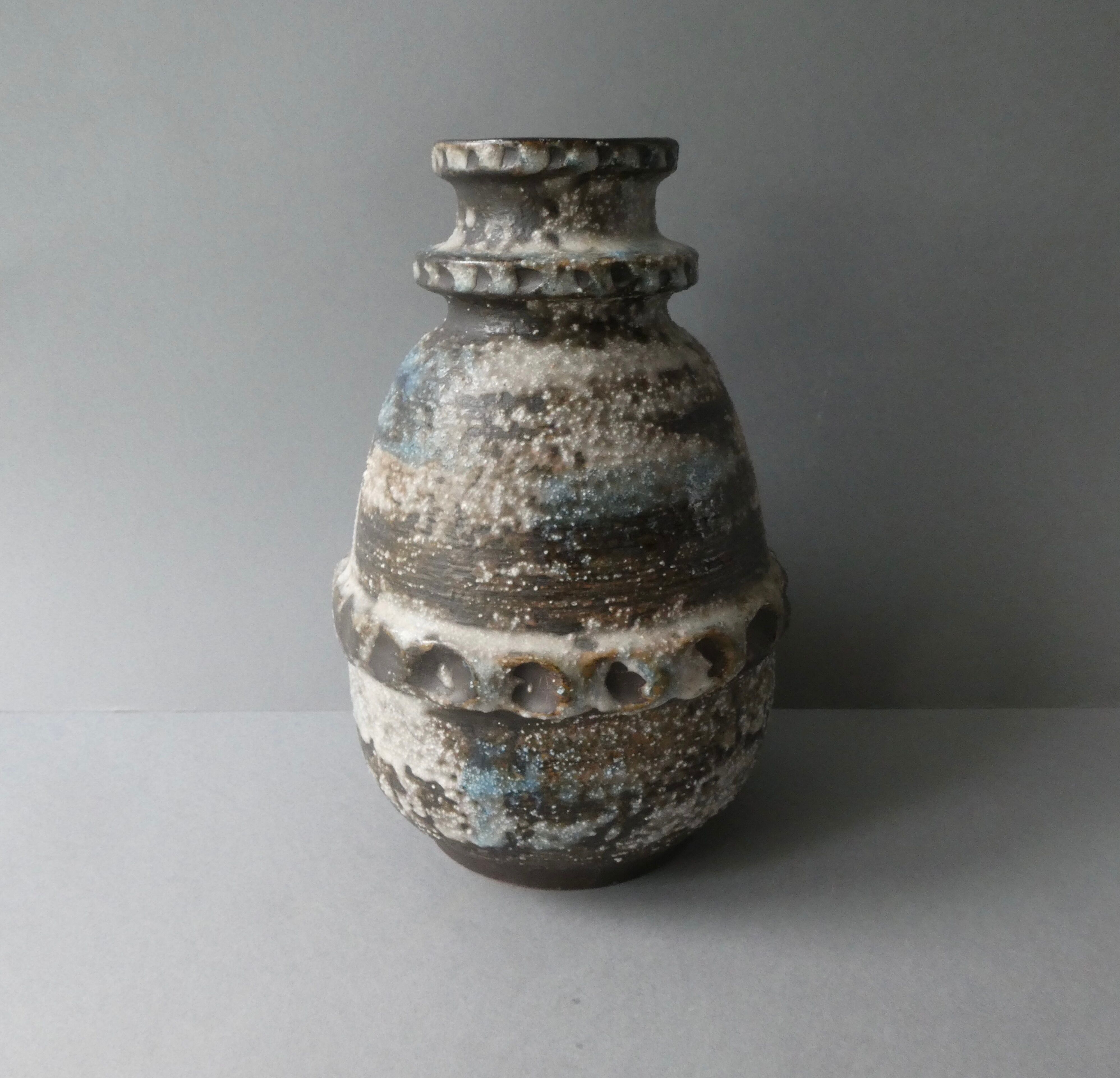 Carstens Tönnieshof ceramic vase, W Germany, 60s, H 31 cm