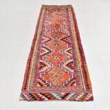 3x10 Vintage Persian Kilim Runner Rug, 97x299Cm