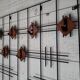 Coat rack and hat in metal and vintage teak