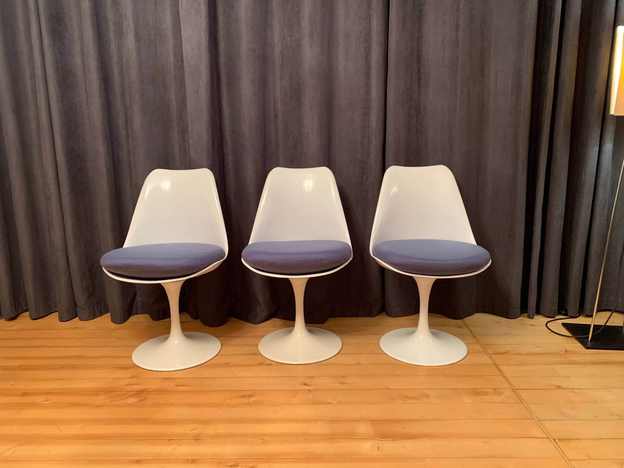 Set of three Tulip chairs, Rudi Bonzanini, Italy, 1970s
