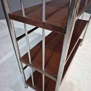 Chromed Bauhaus shelf in bent steel and sheet metal, Europe 1930s