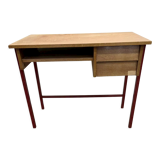 Wooden desk metal feet
