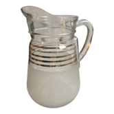 Pichet à eau granité à liserés dorés années 50-60