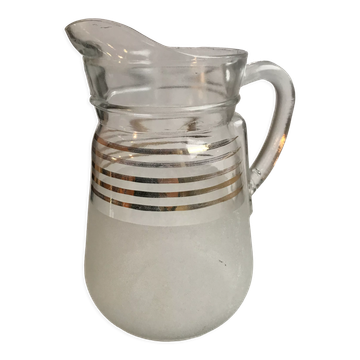 Granite water pitcher with golden edging 50s-60s
