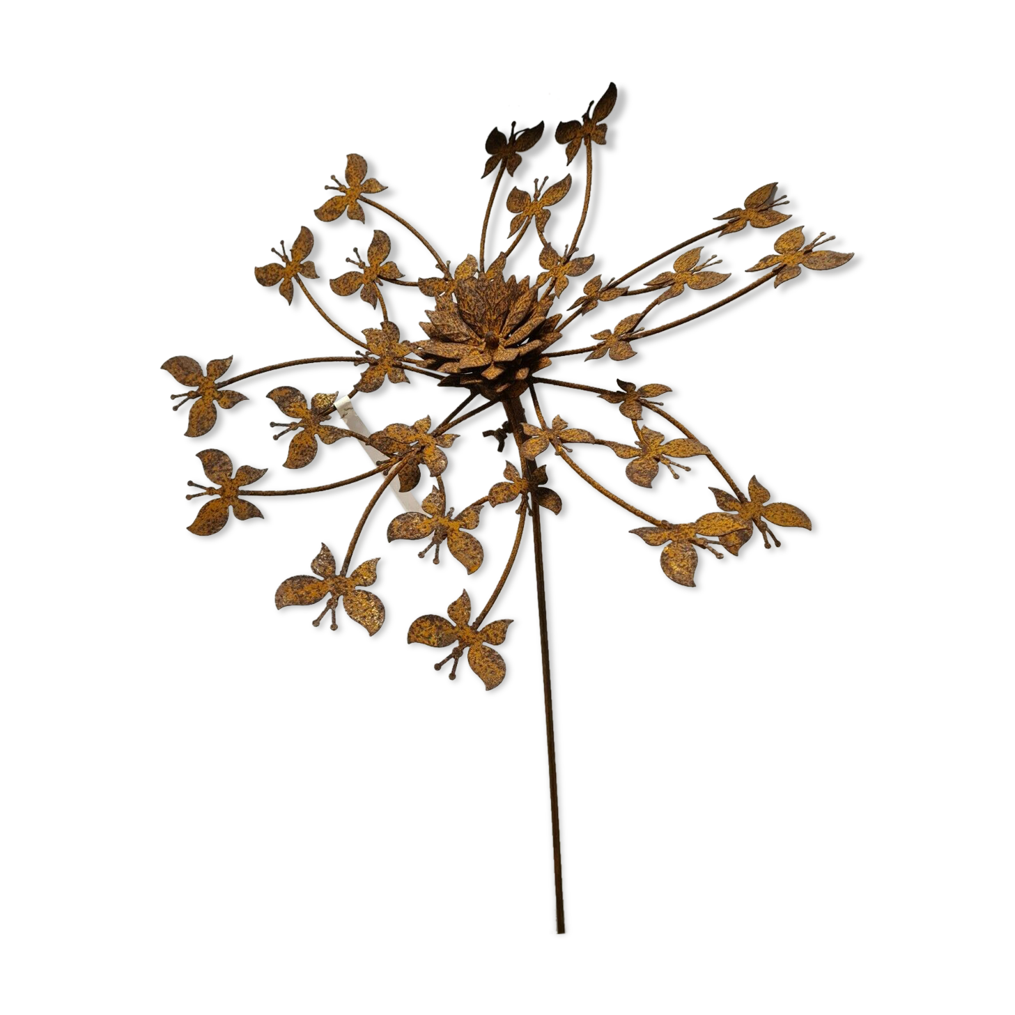 flower with butterflies , iron windmill