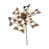 flower with butterflies , iron windmill