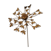 flower with butterflies , iron windmill